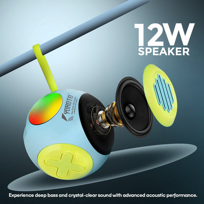 Wireless Bluetooth Speaker 12W 6H Playtime TWS Pairing All-In-One Connectivity YOROTO YO-390