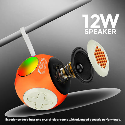Wireless Bluetooth Speaker 12W 6H Playtime TWS Pairing All-In-One Connectivity YOROTO YO-390