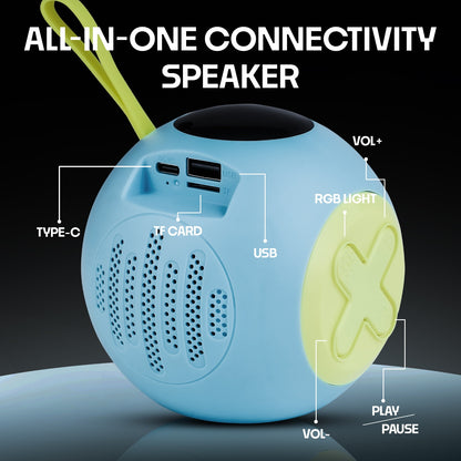 Wireless Bluetooth Speaker 12W 6H Playtime TWS Pairing All-In-One Connectivity YOROTO YO-390