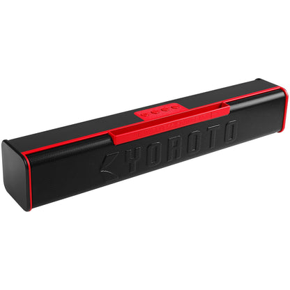 Wireless Bluetooth Soundbar 20W RGB Light Punchy Bass Speaker Blue Black YOROTO YO-413BTL