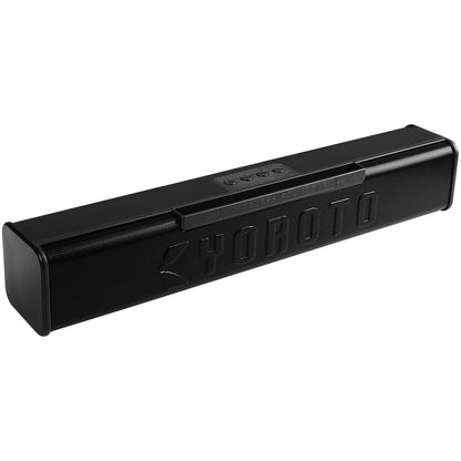 Wireless Bluetooth Soundbar 20W RGB Light Punchy Bass Speaker Blue Black YOROTO YO-413BTL