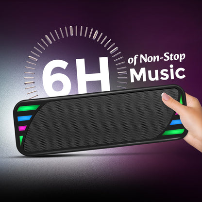 Wireless Bluetooth Speaker 12W RGB Light Thunder Sound Punchy Bass YOROTO YO-434-BTL