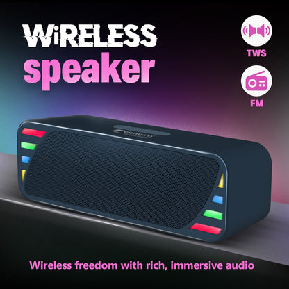 Wireless Bluetooth Speaker 12W RGB Light Thunder Sound Punchy Bass YOROTO YO-434-BTL