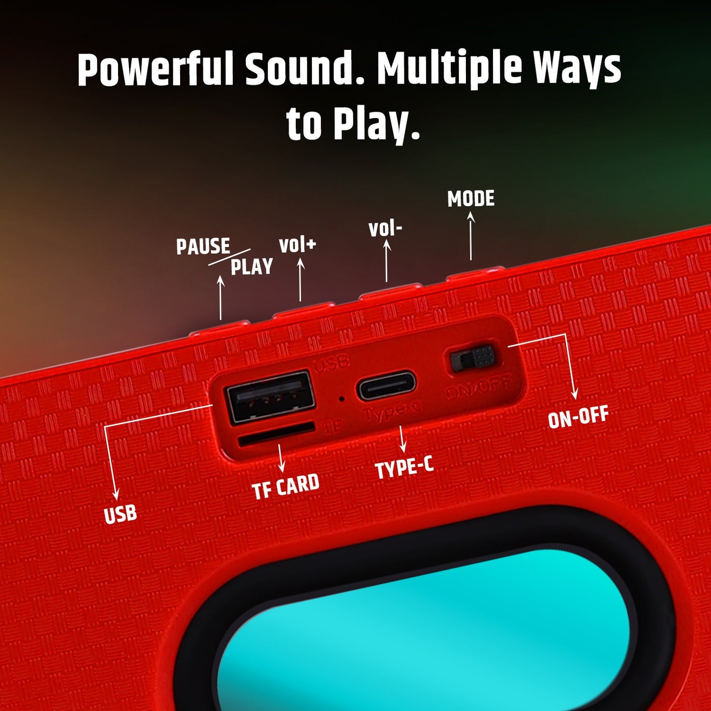 Wireless Party Speaker 16W – Thunder Sound & High Bass YOROTO YO-441-BTL