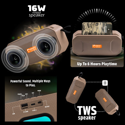 Wireless Party Speaker 16W – Thunder Sound & High Bass YOROTO YO-441-BTL