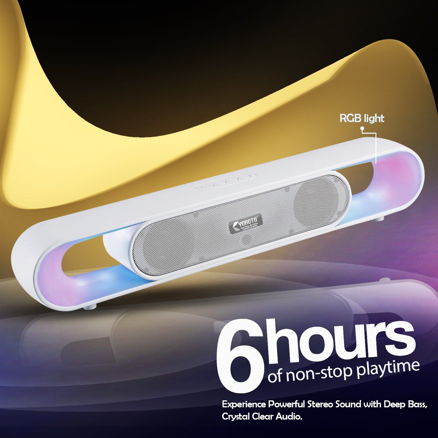 Wireless Bluetooth Speaker 20W, 6 Hours Playback & TWS Pairing YOROTO YO-SP-28