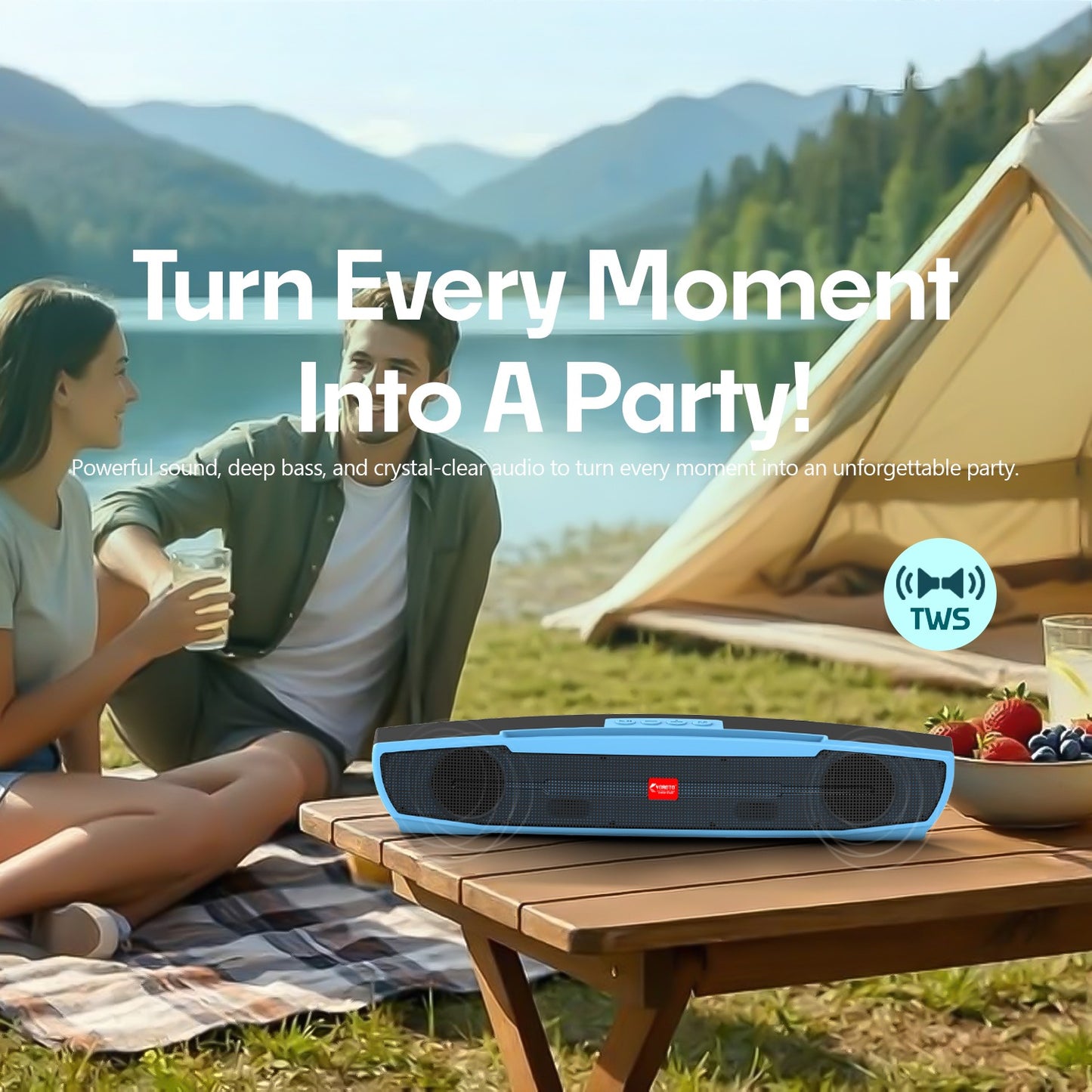 Wireless Bluetooth Speaker 20W, 6 Hours Playback & TWS Pairing YOROTO YO-SP-32