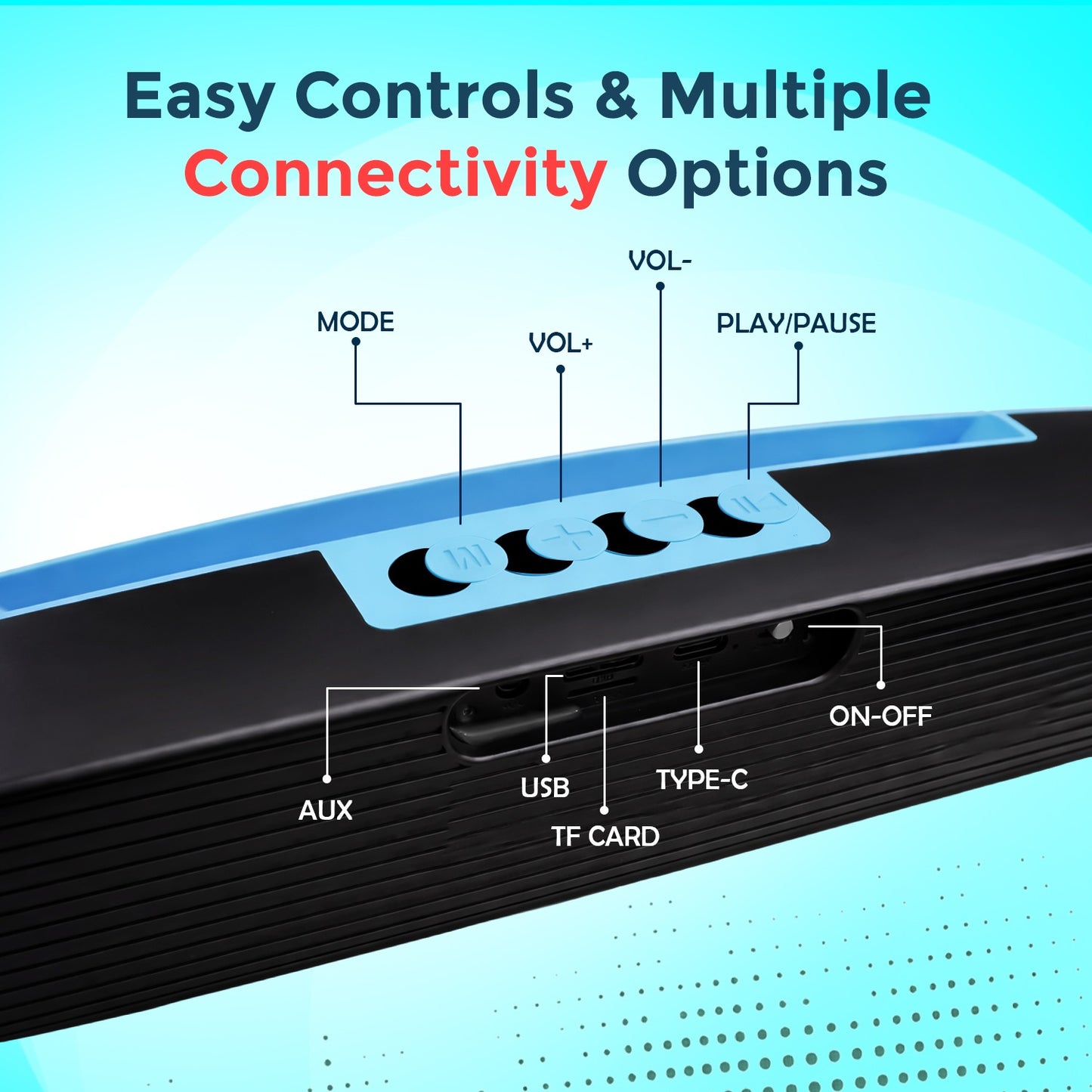 Wireless Bluetooth Speaker 20W, 6 Hours Playback & TWS Pairing YOROTO YO-SP-32