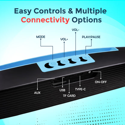 Wireless Bluetooth Speaker 20W, 6 Hours Playback & TWS Pairing YOROTO YO-SP-32
