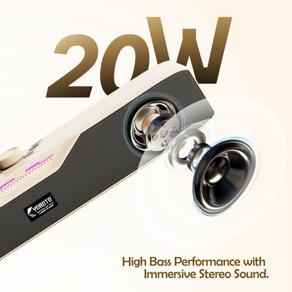 Wireless Bluetooth Speaker 20W, 6 Hours Playback & TWS Pairing YOROTO YO-SP30