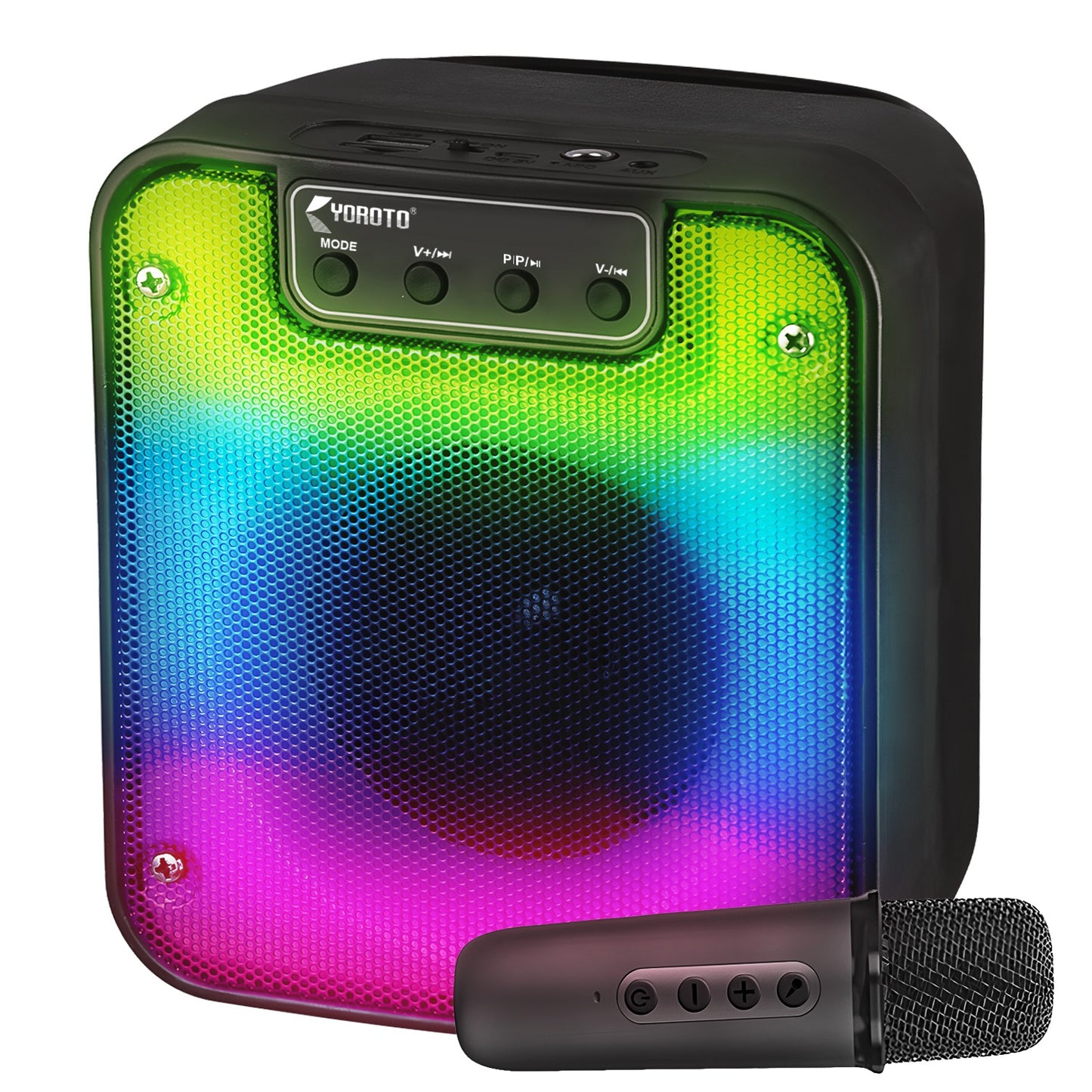 Wireless Bluetooth Speaker | 25W Sound, 4 Hours Playback, Karaoke Mic & TWS Yoroto J-17