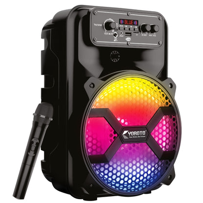 Wireless Bluetooth Speaker | 40W Sound, 4 Hours Playback, Karaoke Mic & TWS Yoroto J-21