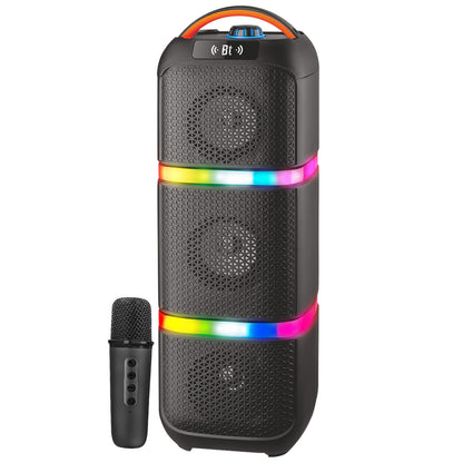 Wireless Bluetooth Speaker | 50W Sound, 4 Hours Playback, Wireless Karaoke Mic & TWS Yoroto J-25