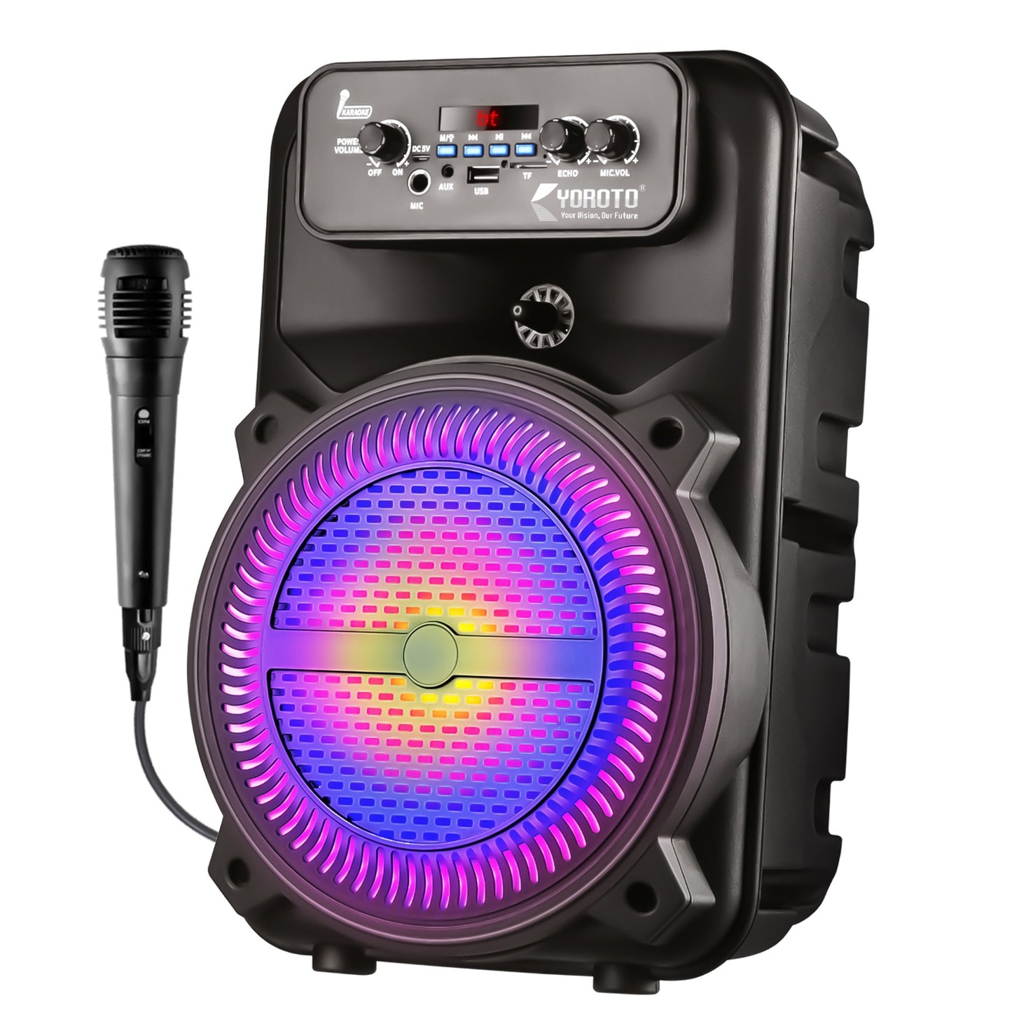 Wireless Bluetooth Speaker | 40W Sound, 4 Hours Playback, Karaoke Mic & TWS Yoroto J-28