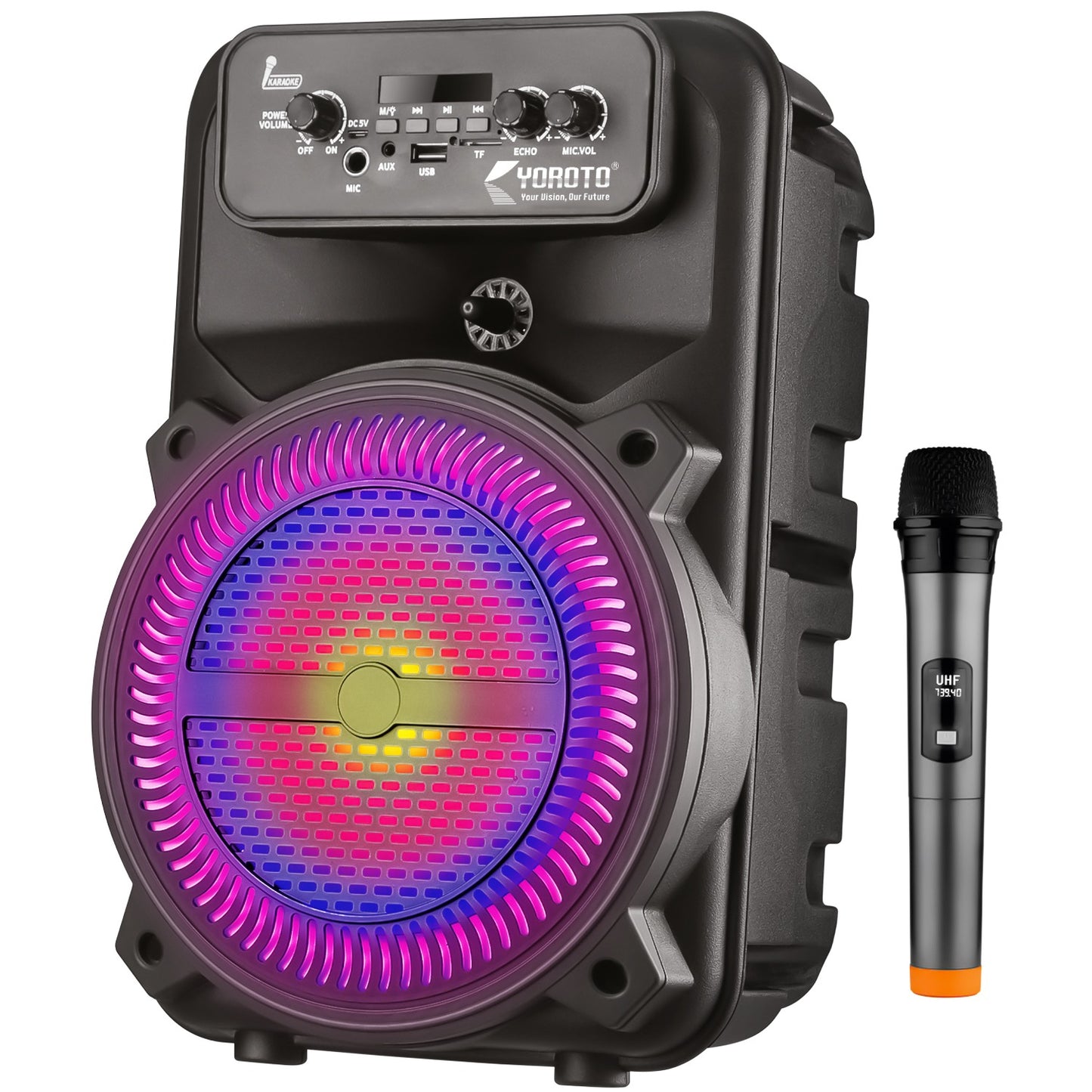 Wireless Bluetooth Speaker | 40W Sound, 4 Hours Playback, Karaoke Mic & TWS Yoroto J-29
