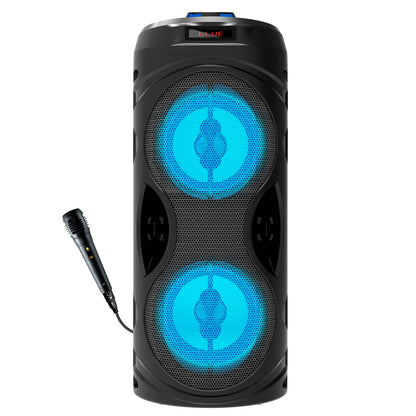 Wireless Bluetooth Speaker | 50W Sound, 4 Hours Playback, Karaoke Mic, RGB Lights & TWS Yoroto J-2