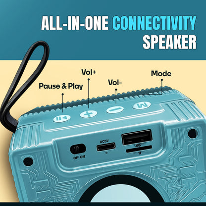 Wireless Bluetooth Speaker | 10W Sound, 4 Hours Playback, TWS & All-in-One Connectivity Yoroto YO-376