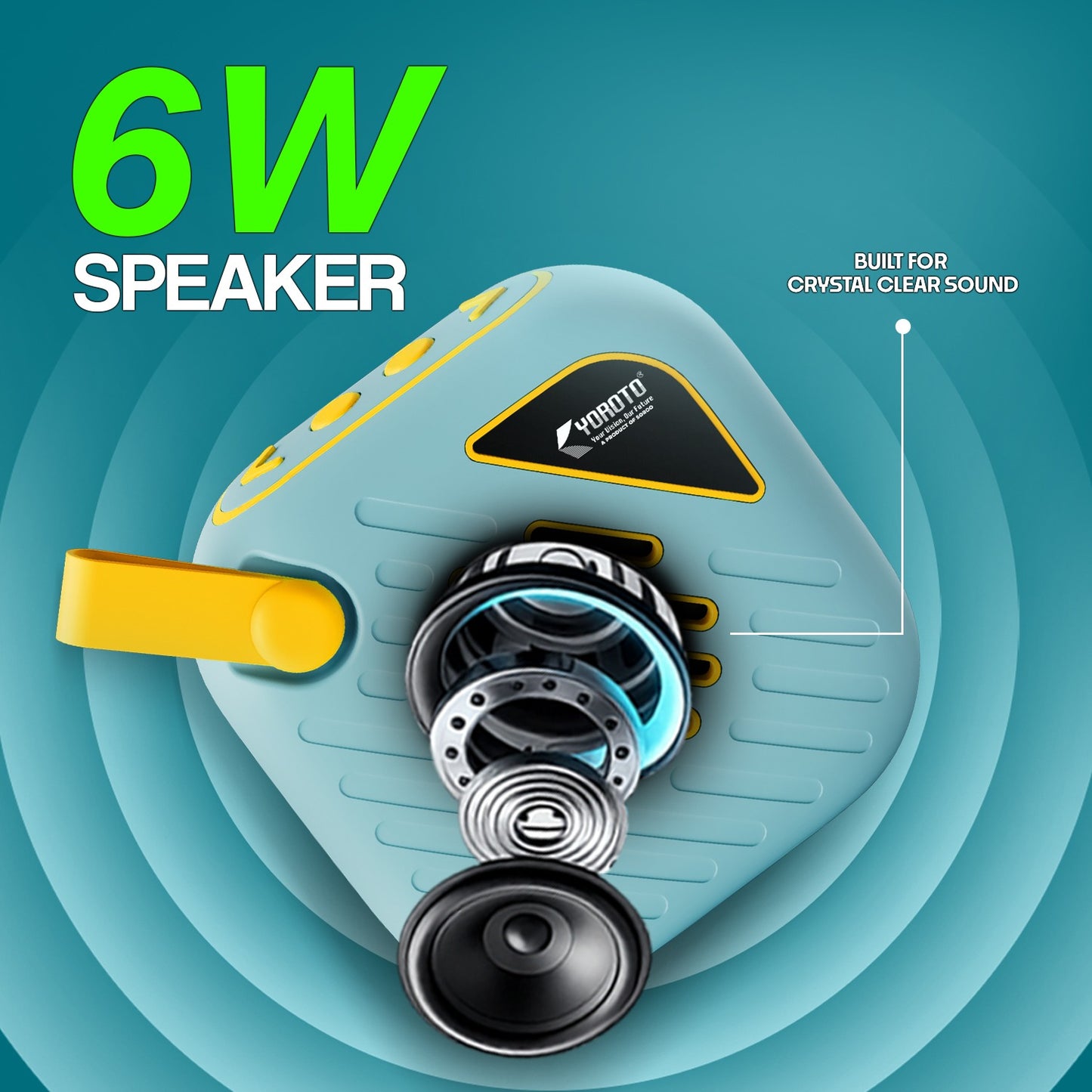 Wireless Bluetooth Speaker | 6W Sound with 4 Hours Playback & TWS Yoroto YO-392