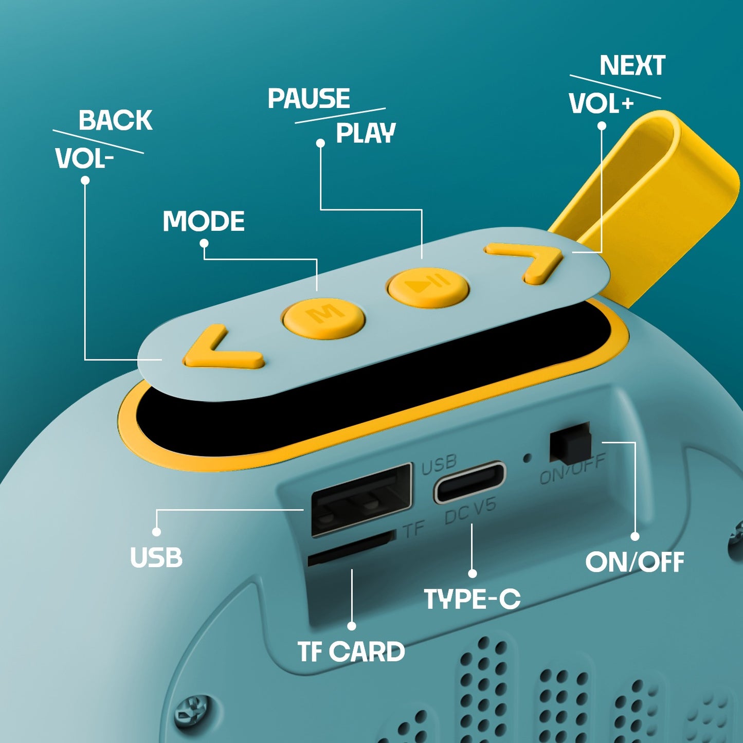 Wireless Bluetooth Speaker | 6W Sound with 4 Hours Playback & TWS Yoroto YO-392
