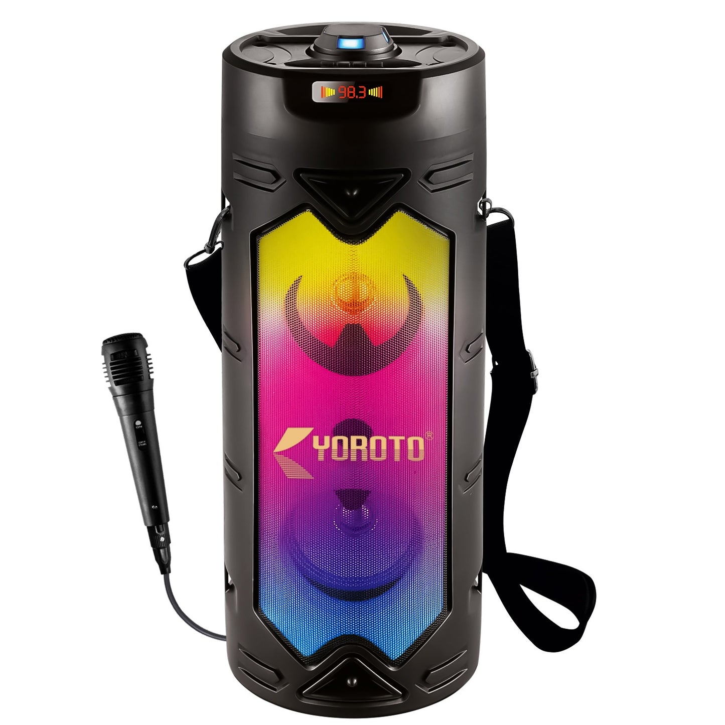 Wireless Bluetooth Speaker | 40W Sound, 4 Hours Playback, Karaoke Mic, RGB Lights & TWS Yoroto YO-J-11