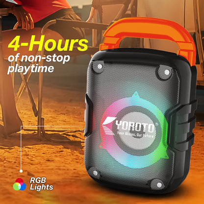Wireless Bluetooth Speaker | 25W Powerful Sound with 4 Hours Playback & TWS Yoroto YO-J-12