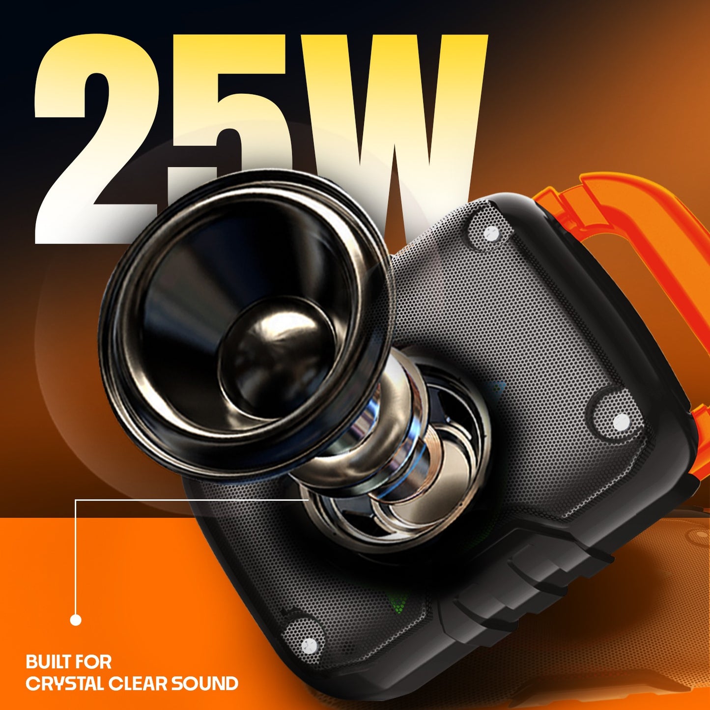 Wireless Bluetooth Speaker | 25W Powerful Sound with 4 Hours Playback & TWS Yoroto YO-J-12