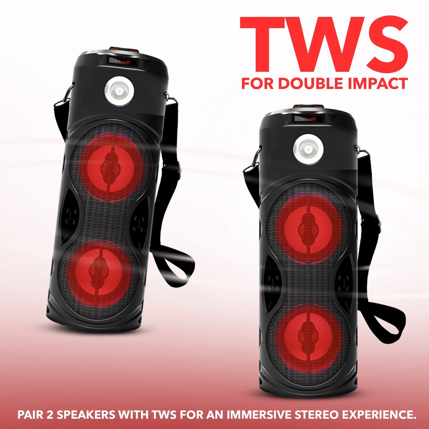 Wireless Bluetooth Speaker | 30W Sound, Karaoke Mic, RGB Light & TWS Yoroto YO-J-1