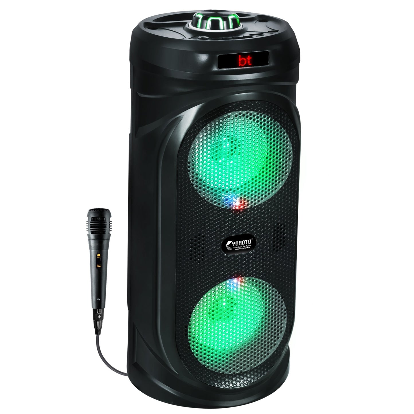 Wireless Bluetooth Speaker | 40W Sound, Karaoke Mic, RGB Light & TWS Yoroto YO-J-5