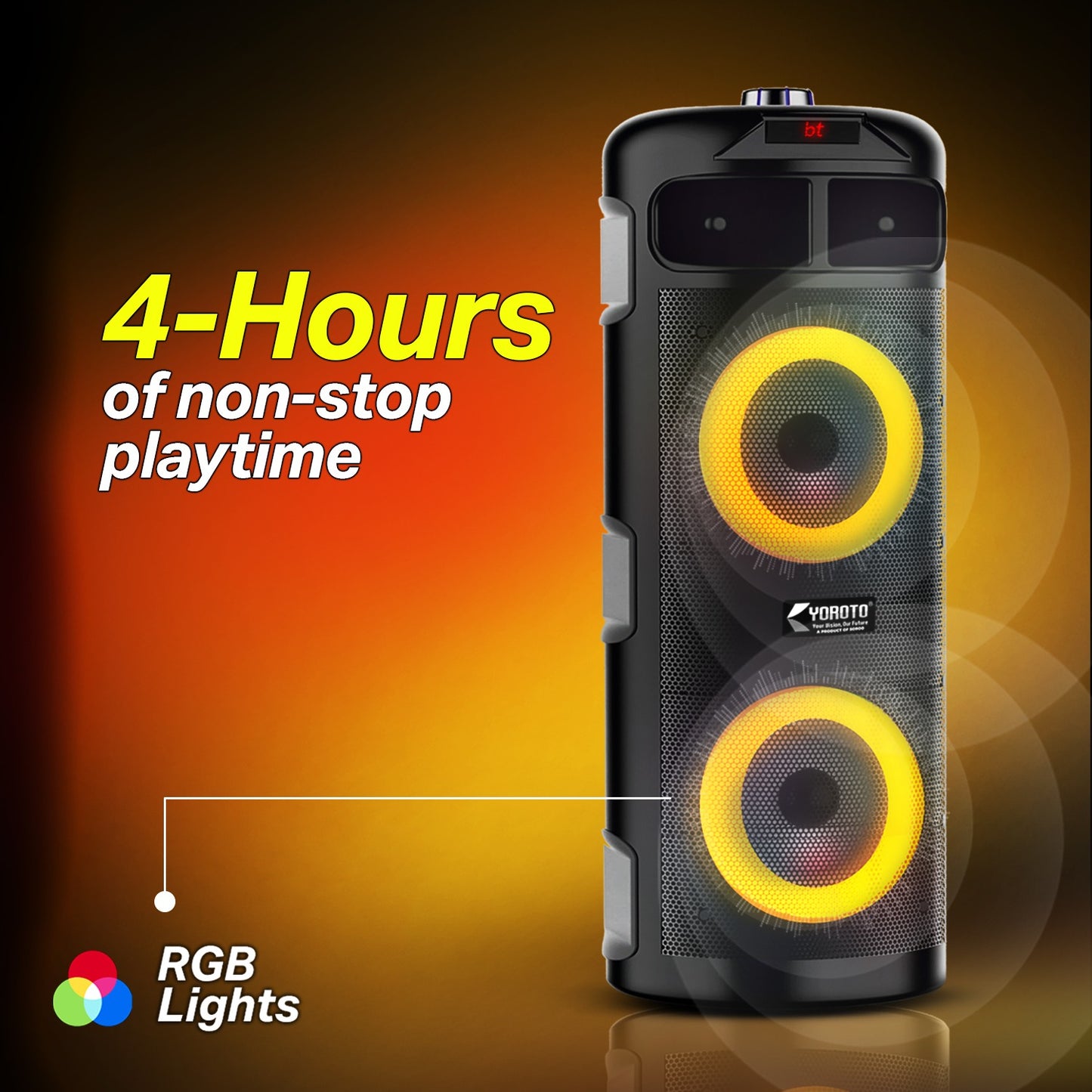 Wireless Bluetooth Speaker | 35W Sound, Karaoke Mic & TWS Yoroto YO-J-9
