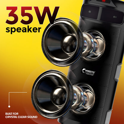 Wireless Bluetooth Speaker | 35W Sound, Karaoke Mic & TWS Yoroto YO-J-9