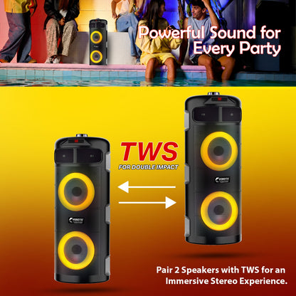 Wireless Bluetooth Speaker | 35W Sound, Karaoke Mic & TWS Yoroto YO-J-9