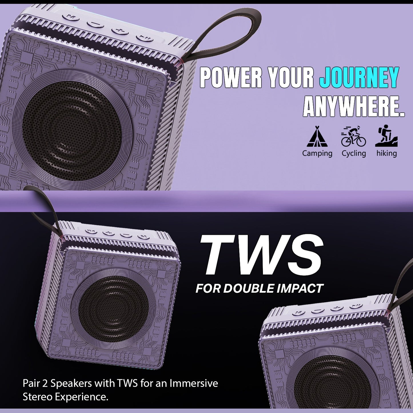 Wireless Bluetooth Speaker | 10W Sound, 4 Hours Playback, TWS & All-in-One Connectivity Yoroto YO-376