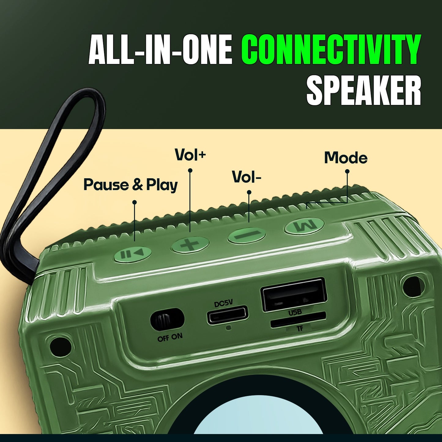 Wireless Bluetooth Speaker | 10W Sound, 4 Hours Playback, TWS & All-in-One Connectivity Yoroto YO-376