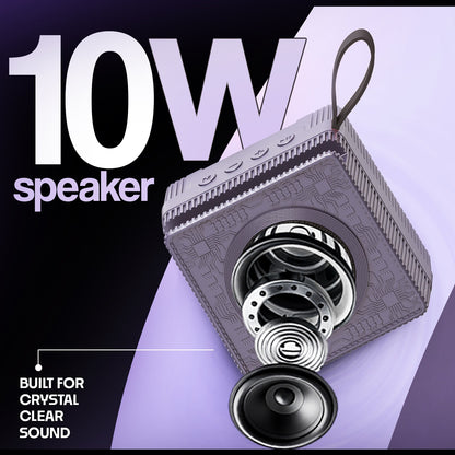 Wireless Bluetooth Speaker | 10W Sound, 4 Hours Playback, TWS & All-in-One Connectivity Yoroto YO-376