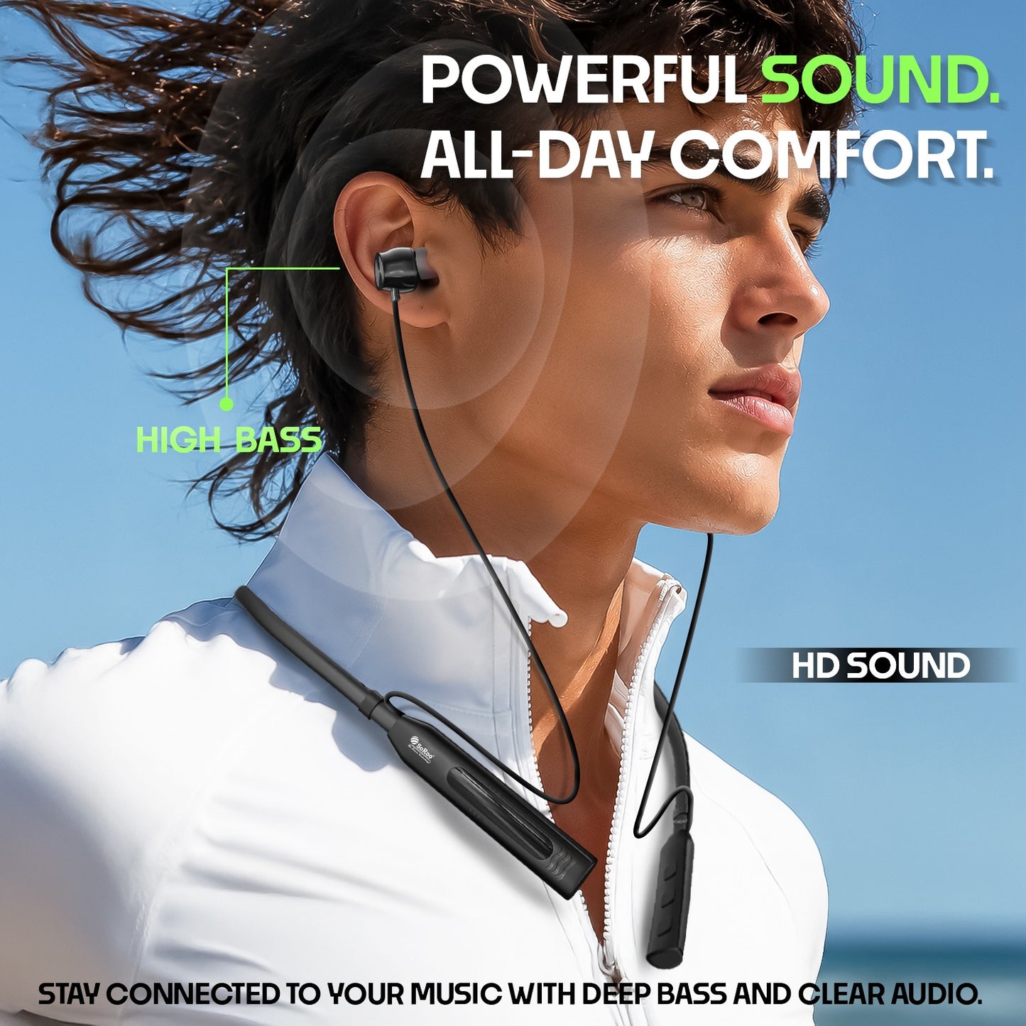 Bluetooth Neckband Earphones Deep Bass ENC Calling Type-C Fast Charging i Neck 91