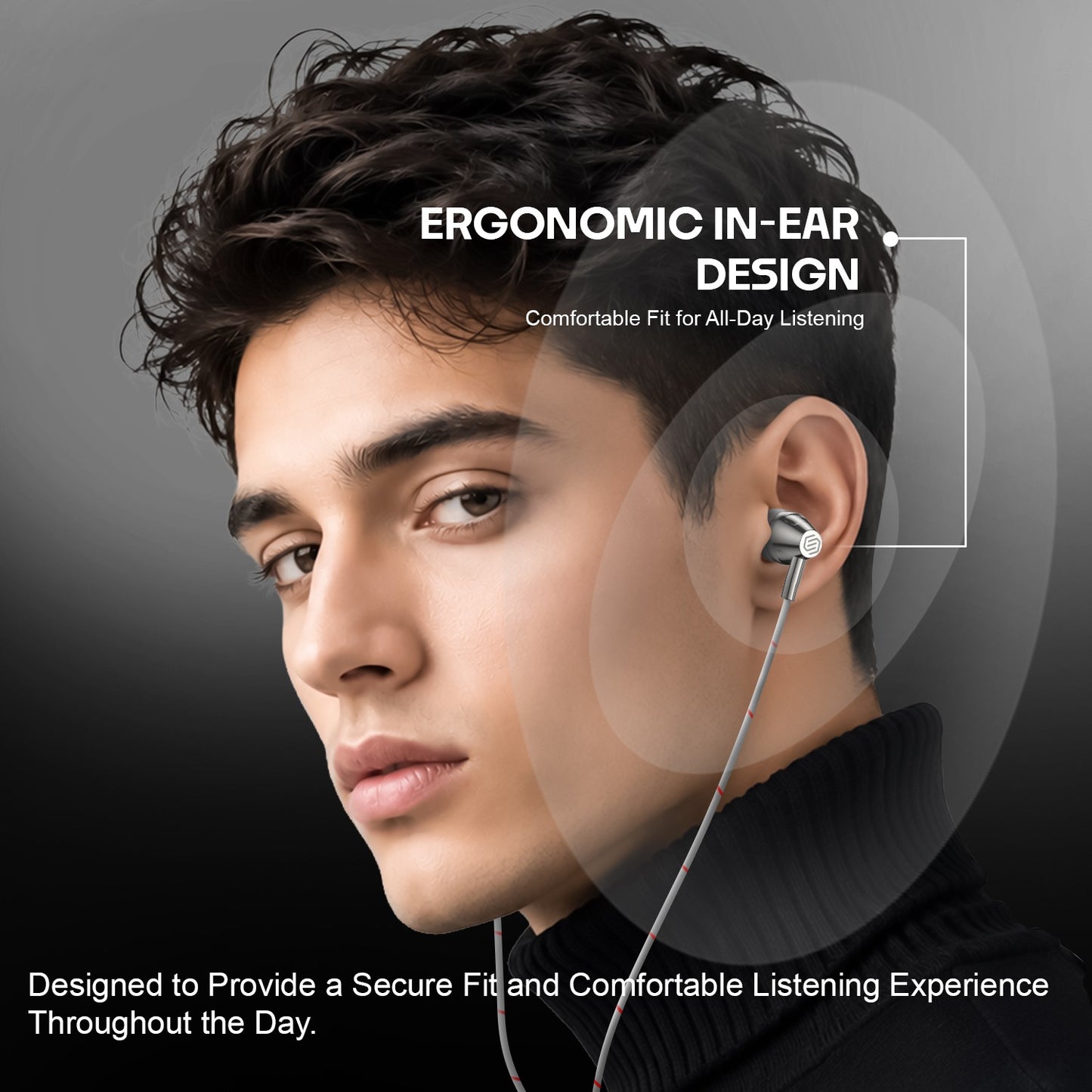 Wired Earphones with Mic 13mm Driver Hi-Fi Sound Type-C iTune 4